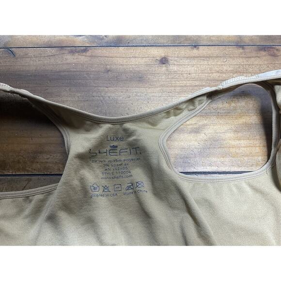 Shefit Perfect Lounge Sports Bra Honey Wheat - 1Luxe Seamless Zipper Front XS - Picture 7 of 10